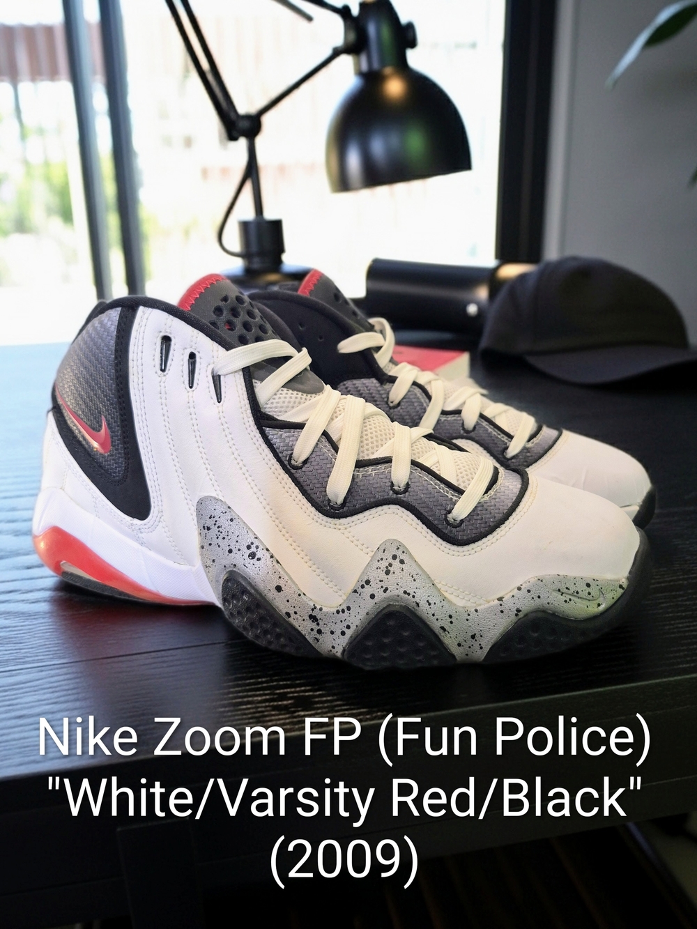 Nike Zoom FP (Fun Police) Rare "White/Varsity Red/Black" (2009) Mens 11.5 EUC